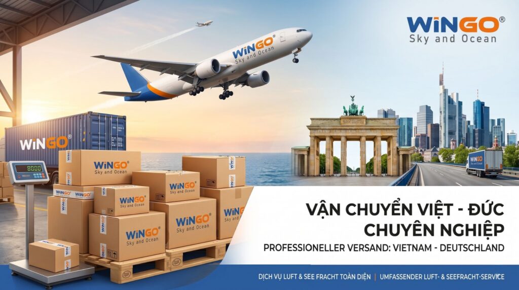 Dịch vụ gửi hàng đi Đức trọn gói Door-to-Door của Wingo Logistics tại Việt Nam.
