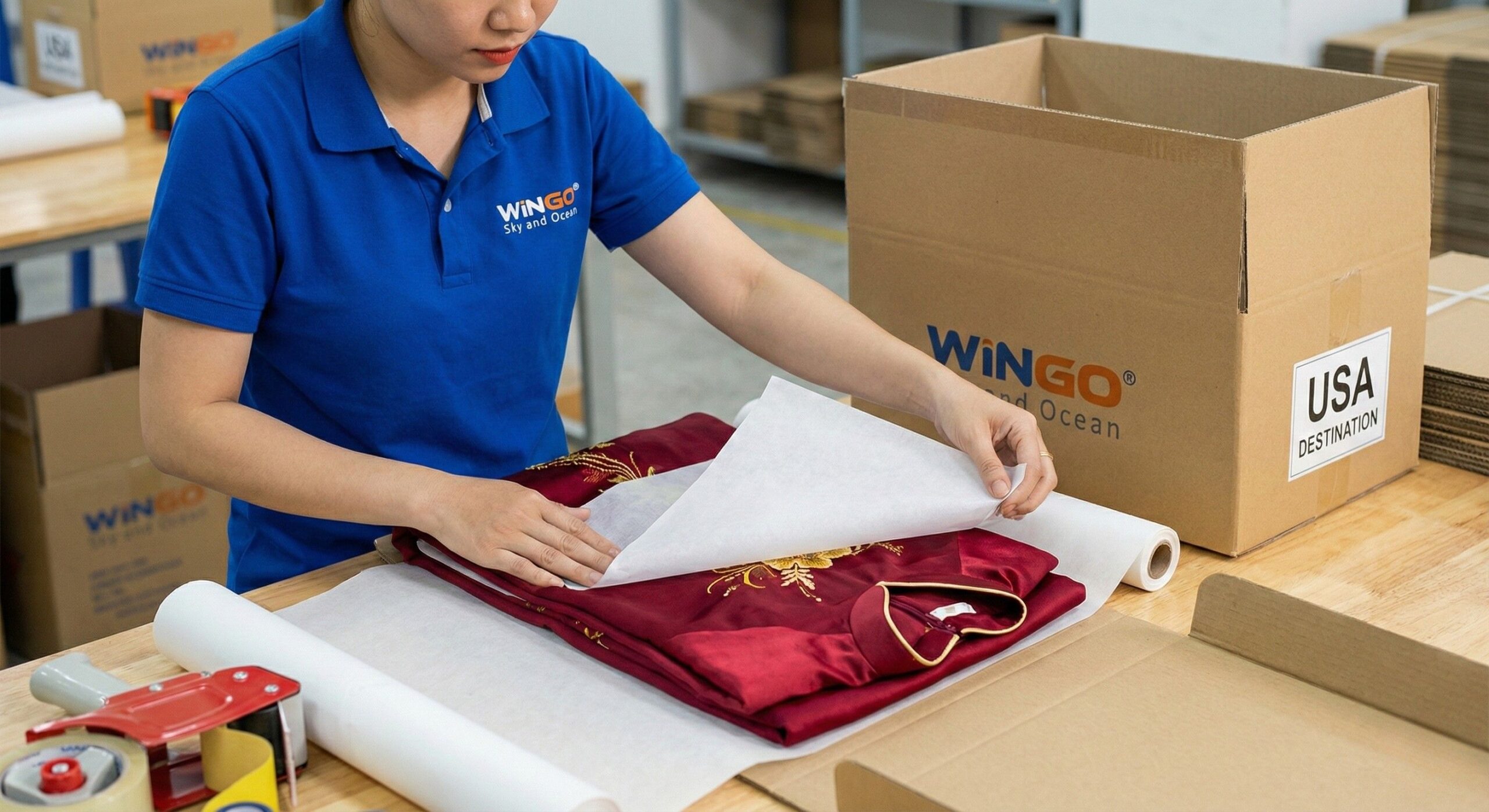 Apparel exports – clothing, shoes, backpacks, hats