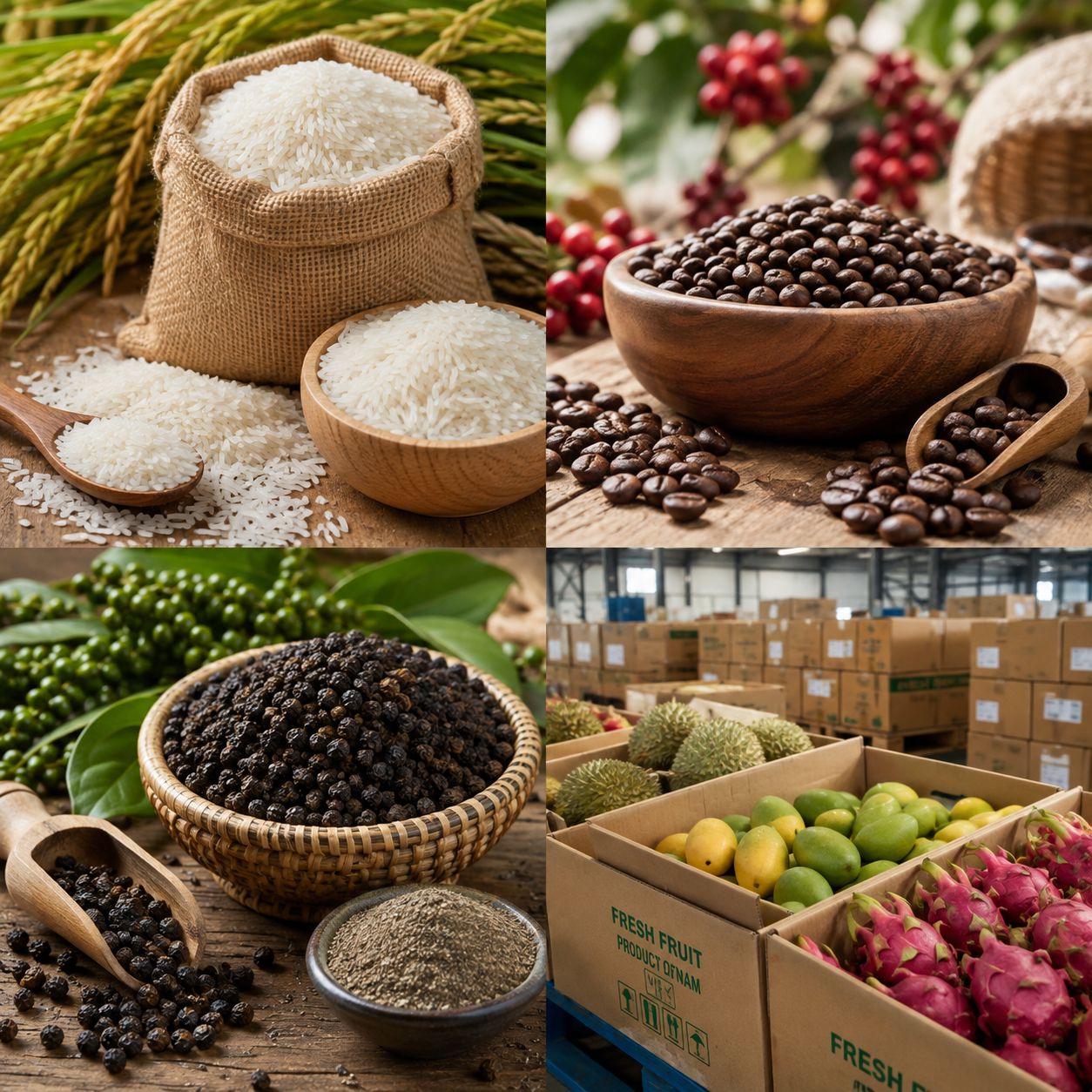 Exported agricultural produce